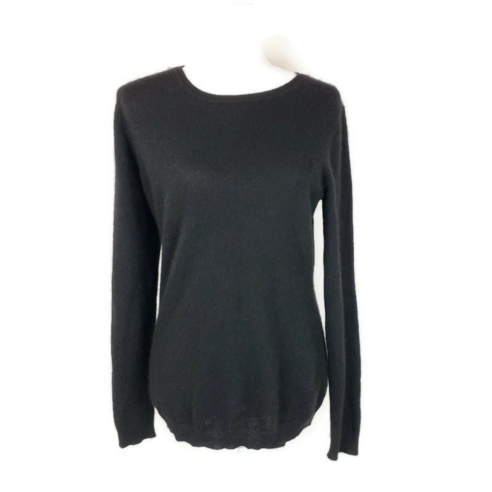Charter Club Black Luxury Cashmere Crew Neck Sweater sz M